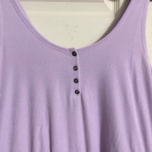 Torrid Womens NWT Terry Lilac Purple Henley Jumpsuit Cover Up One Piece Plus 2X - Picture 6 of 9